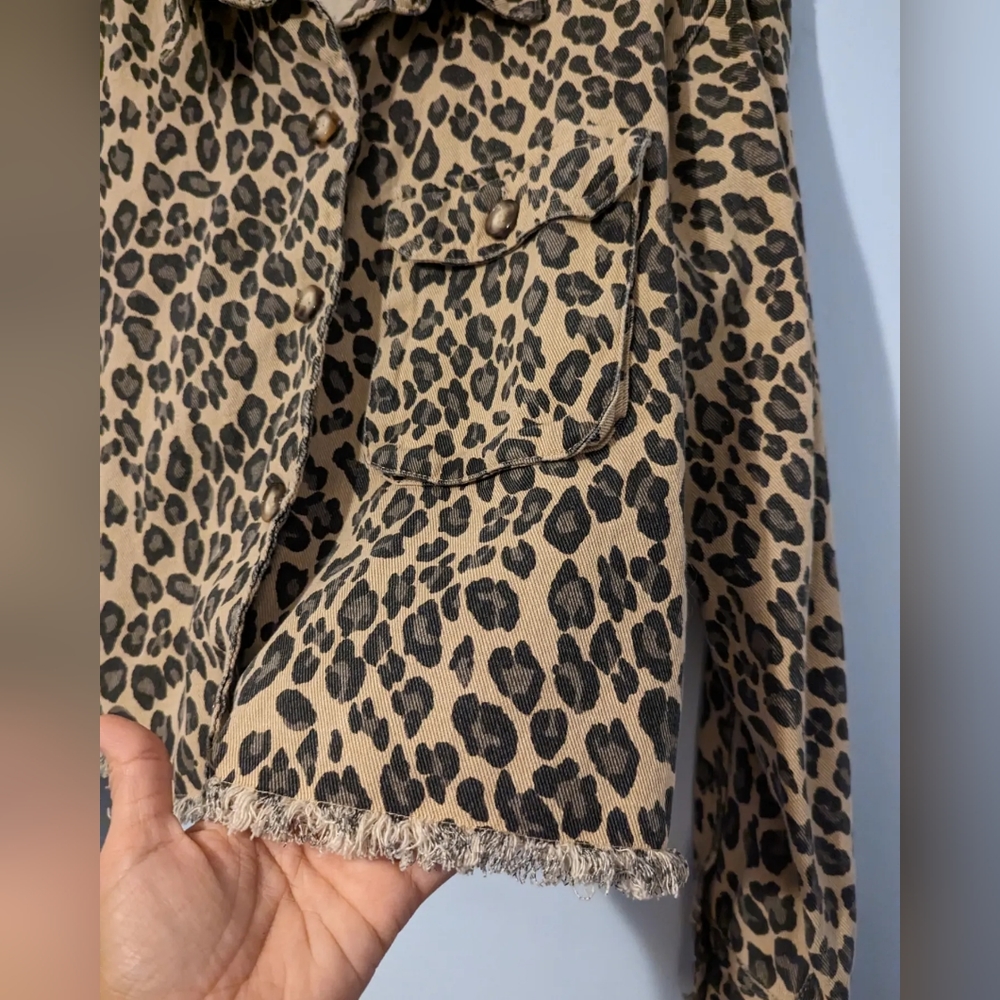 Ee:Some Leopard Print Cropped Jacket - image 4